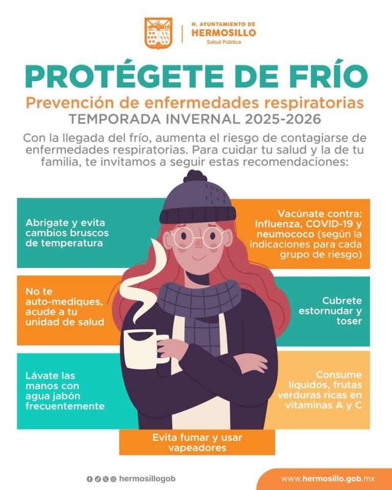 Emite Salud Pública Municipal recomendaciones para proteger a la población por el frente frío número 31